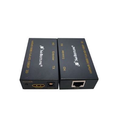 Hdtv Extender over bestlink lan cat 5e 6 6e single 60 meter 1080p 568b adaptor - Hdtv to rj45 60m full hd adapter