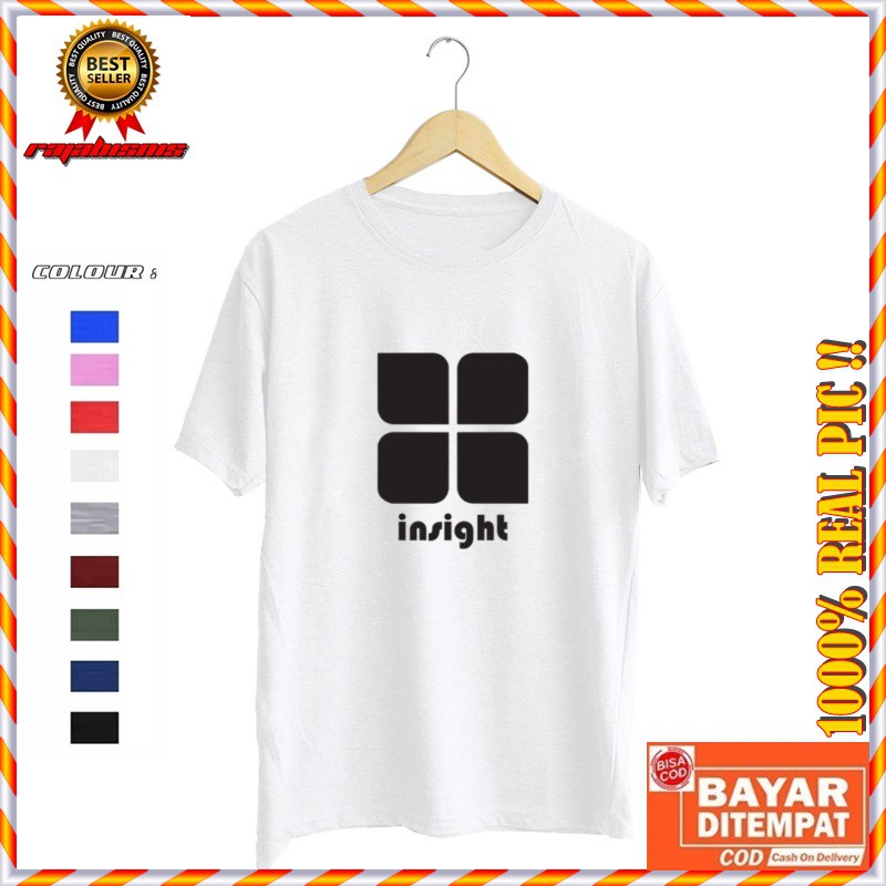 KAOS DISTRO COTTON COMBED 30S INSIGHT / KAOS PENDEK PRIA WANITA INSIGHT / KAOS INSIGHT DISTRO