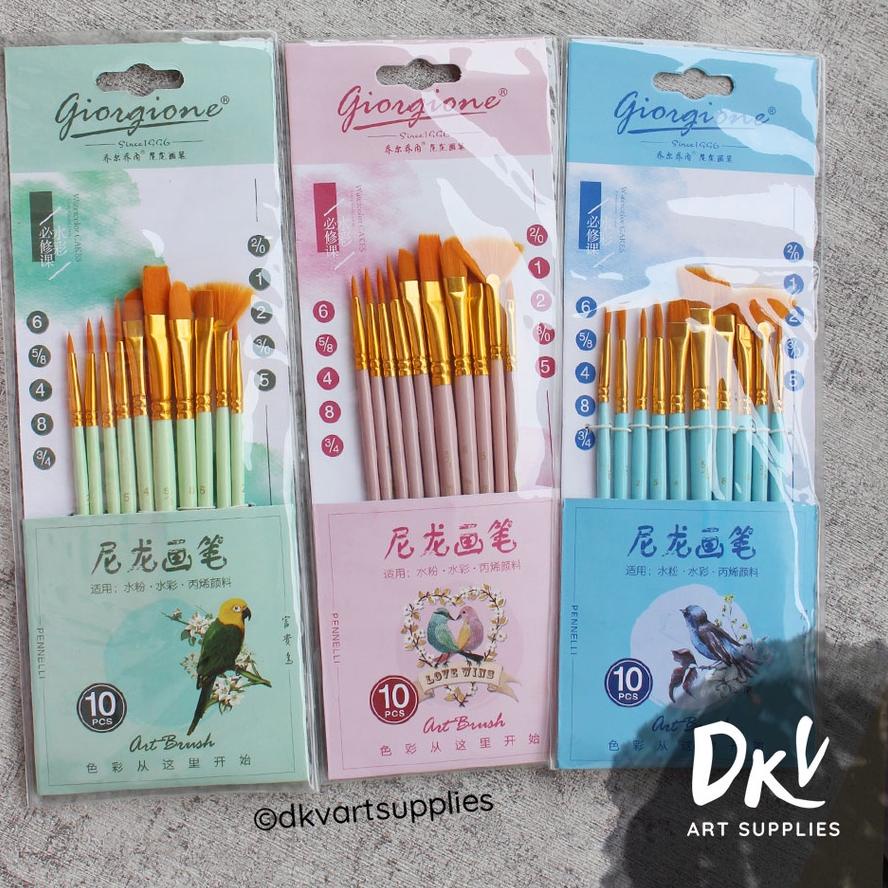 

Giorgione Brush Set G-188 Kuas Lukis Set 10 Bird Series ..