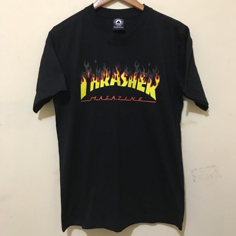 KAOS BAJU T SHIRT ATASAN DISTRO THRASHER TRASHER UH UJUNG HITAM COWOK CEWEK UNISEX PREMIUM ORIGINAL