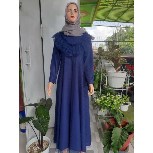 GAMIS TILE SABRINA MODEL RESLETING DEPAN ( FOTO 100% REALPICT) / GAMIS LEBARAN /GAMIS PESTA