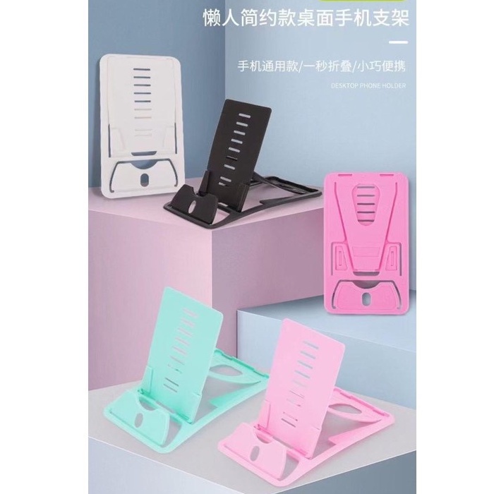 LANDSCAPE Stand Card Phone Holder / Folding Desktop Dudukan Hp Lipat Universal Standing Docking Model Kartu