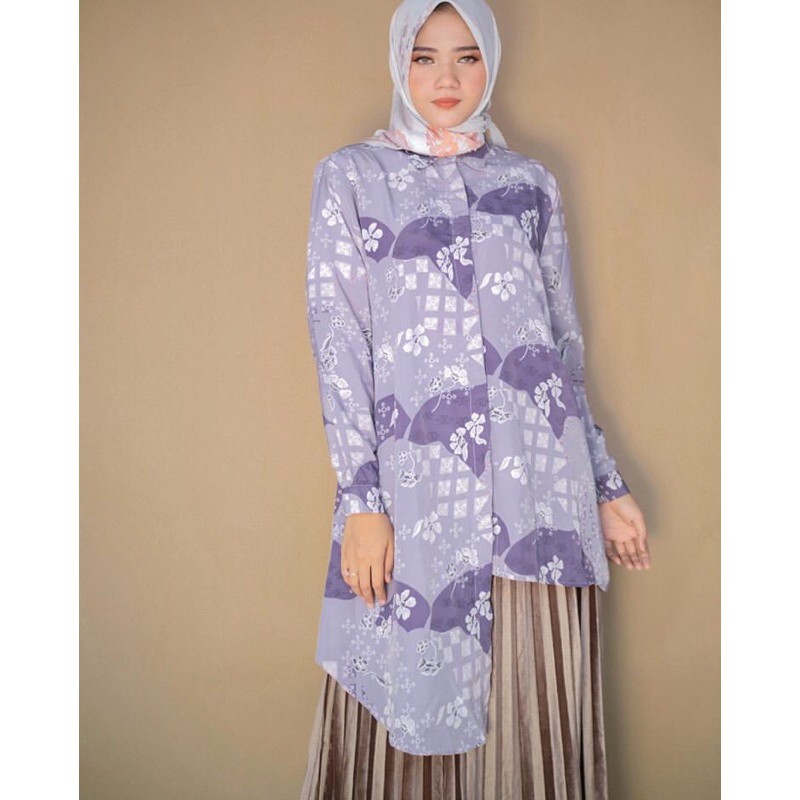 Tunik / homey set / piyama set / baju set polos / Sara Tunic by ROOŚ - Purple