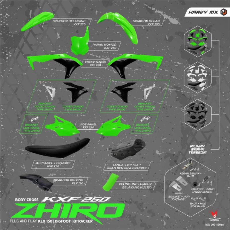 [HRV] Bodyset Body Set KX 250 KXF 450 ZHIRO 2022 pnp KLX S L G BF DTracker New 150