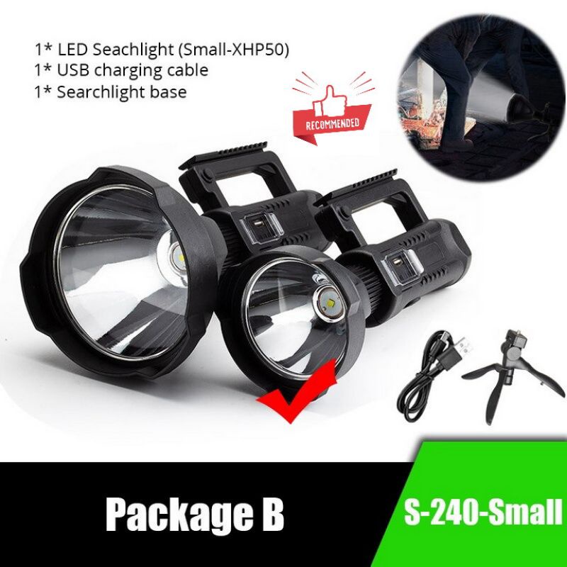 Senter LED Super Terang Jarak Jauh Waterproof IPX6 Original