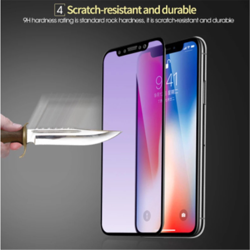 Screen Protectors Anti Blu-Ray Eye Protection For iPhone 11 12 Pro Max Mini Tempered Glass For iPhone 7 8 Plus X XS Max XR SE 2020