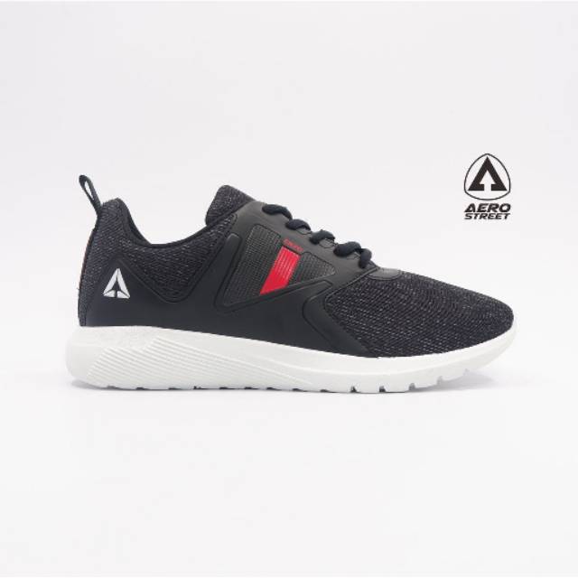 Aerostreet 40-43 Enzo Hitam - Sepatu Sneakers Casual Sport Sekolah Pria Wanita Aero Street