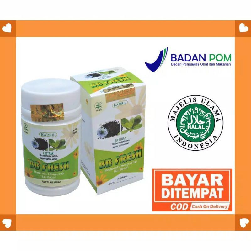 

BB FRES ampuh mengatasi BAU BADAN produk original isi 60 kaps kwalitas extra
