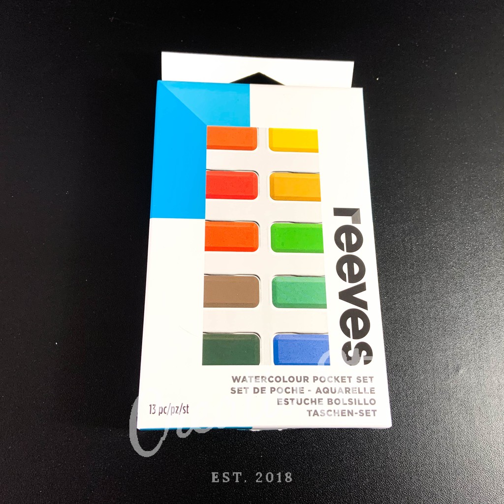  Reeves  SOLID Water Colour 12 Pocket Set Cat  Air  Padat 