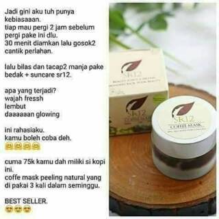 COFFEE MASK PEELING SR12 - Masker Komedo Gel Hut Mun