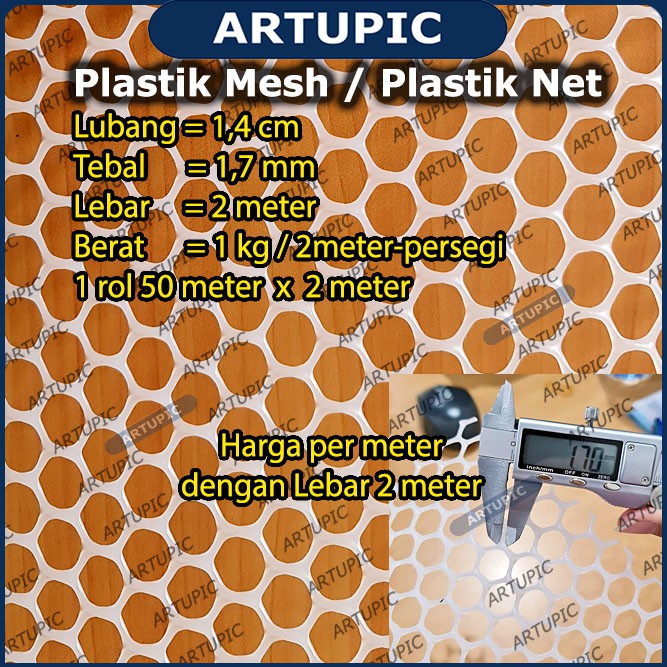 Plastik MESH METERAN Plastic Net Alas Lantai Kandang Ayam DOC Broiler Pedaging Puyuh DOQ Kawat MESH