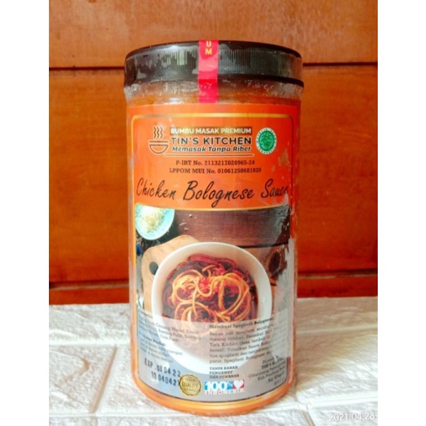 

Saus Chicken Bolognese TIN'S KITCHEN Bumbu Masak Instan Premium Praktis Enak Sehat Tanpa Pengawet Cita Rasa Resto 1kg