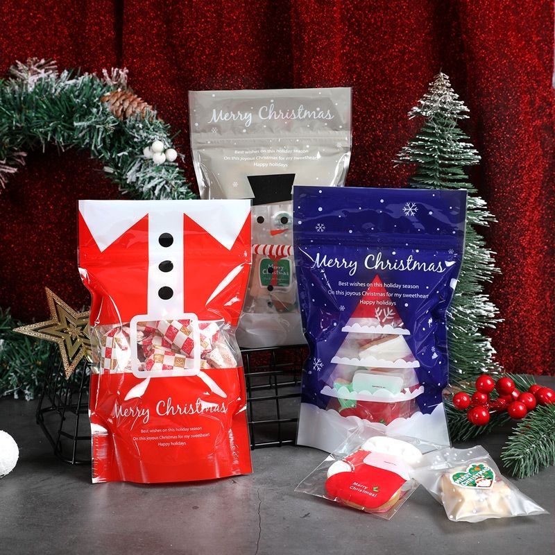 Ziplock bag christmas / standing pouch natal