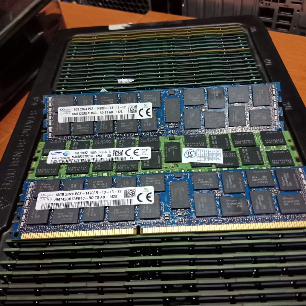 Memory RAM SERVER HP 16GB DDR3 2Rx4 PC3-14900R ECC Reg Server HPE 712383-081 KHUSUS PC SERVER