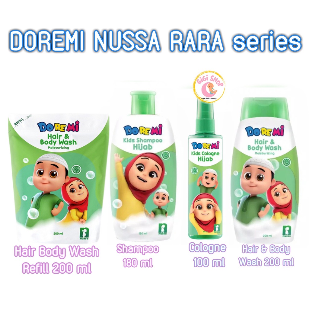 DOREMI Kids edisi Nussa Rara Hair Body Wash Shampo Spray Cologne