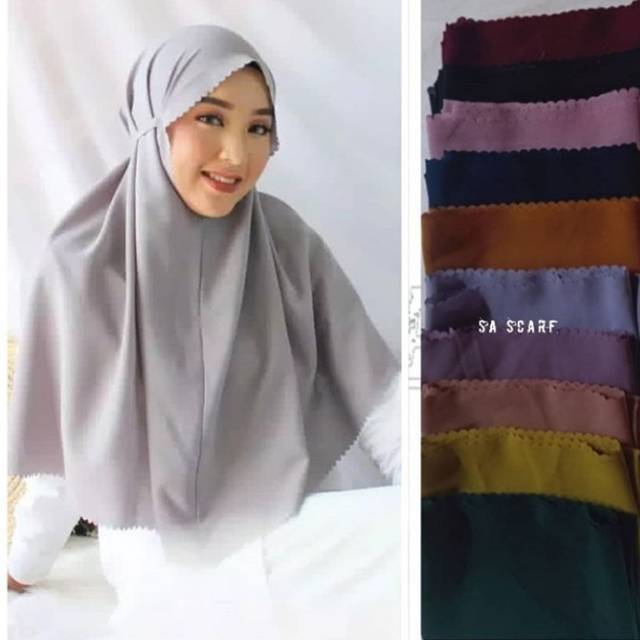 (LC)  bergo mariyam lasercut nonpet terlaris grosir  hijab instant  jilbab sport alazhar