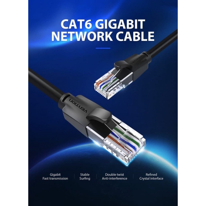 Kabel lan rj45 cat 6 vention gigabit kabel utp - vention IBE