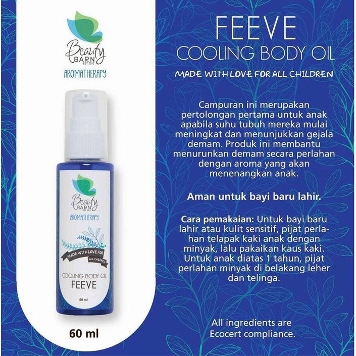 Beauty Barn Feeve 60ml - Cooling Body Oil