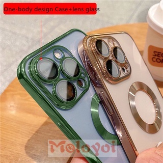 Hard Case Magnetik Pelindung Lensa Transparan Anti Jatuh Untuk iPhone 11 12 13 Pro MAX 7 8 Plus XR 11 Pro MAX X XS MAX SE 2020