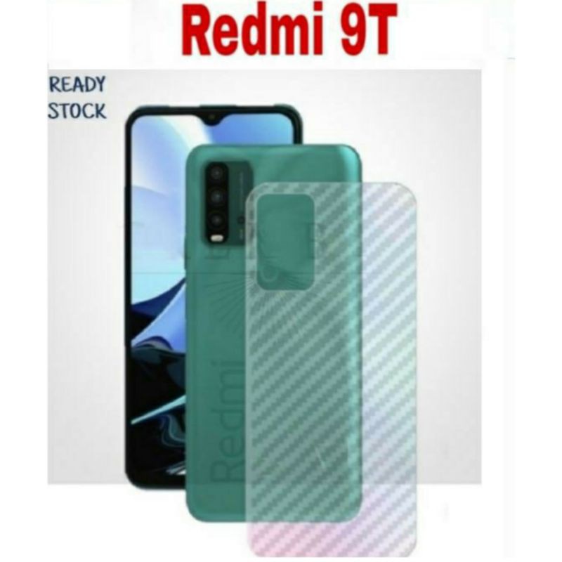 PROMO 2IN1 Tempered Glass Full Redmi 9t+Skin Carbon 3D