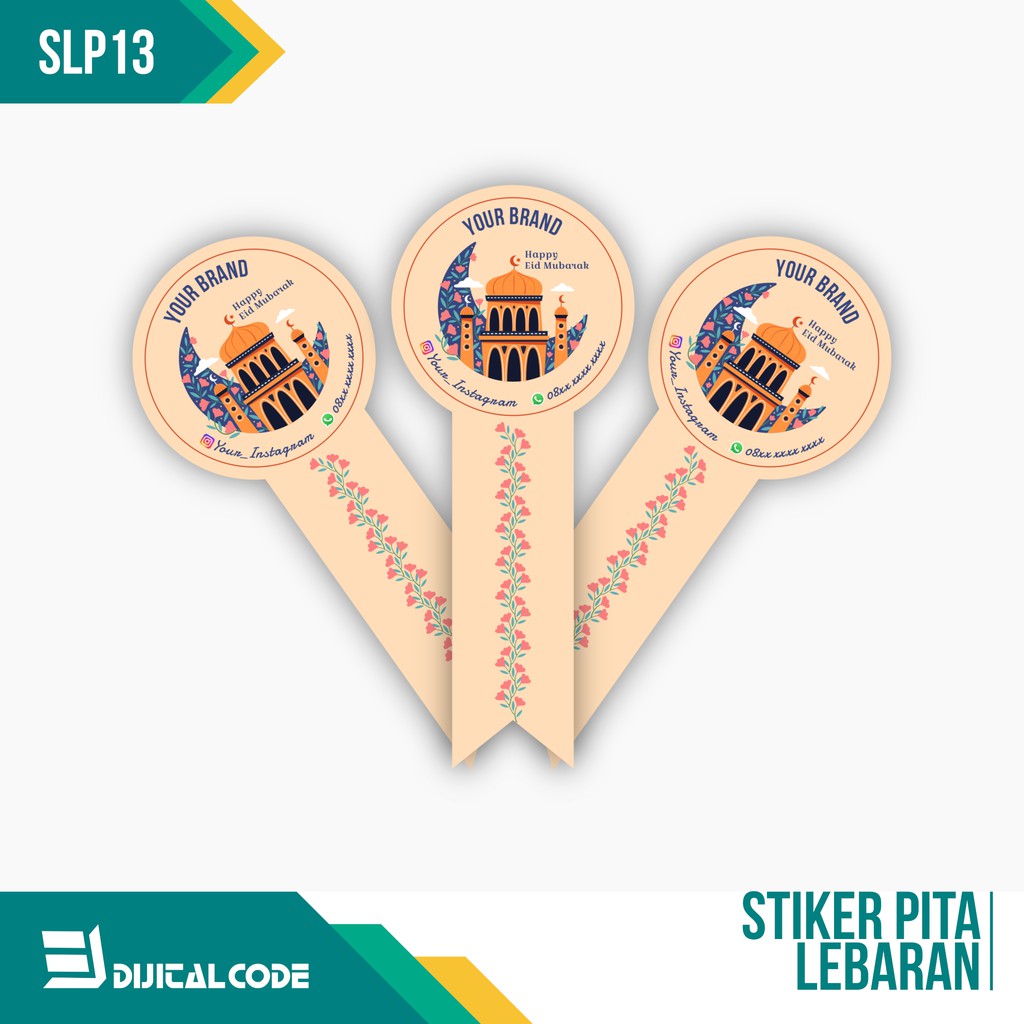

SLP13 Stiker Label Parcel Toples Kue Lebaran Idul Fitri Bentuk Pita