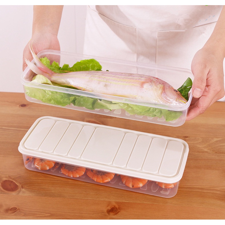 Refrigerator Food Fresh-keeping Box / Egg Dumpling Organizer Box with Lid /  Fridge Container Drawer Storage Boxes