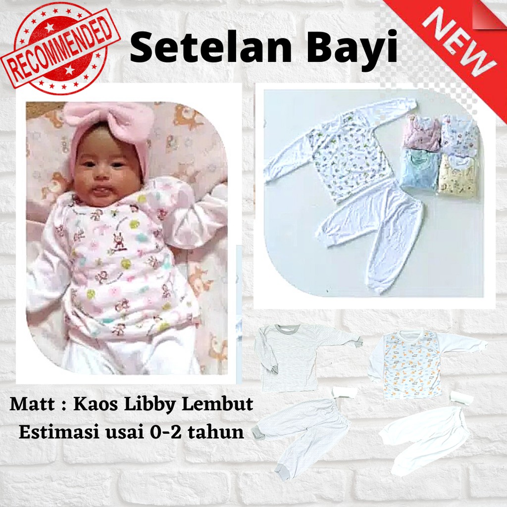 PAKAIAN BAYI SETELAN LIBBY NEWBORN BAJU BABY JUMPER BAYI LIBBY PIYAMA LIBBY SETELAN BAYI CELANA POP