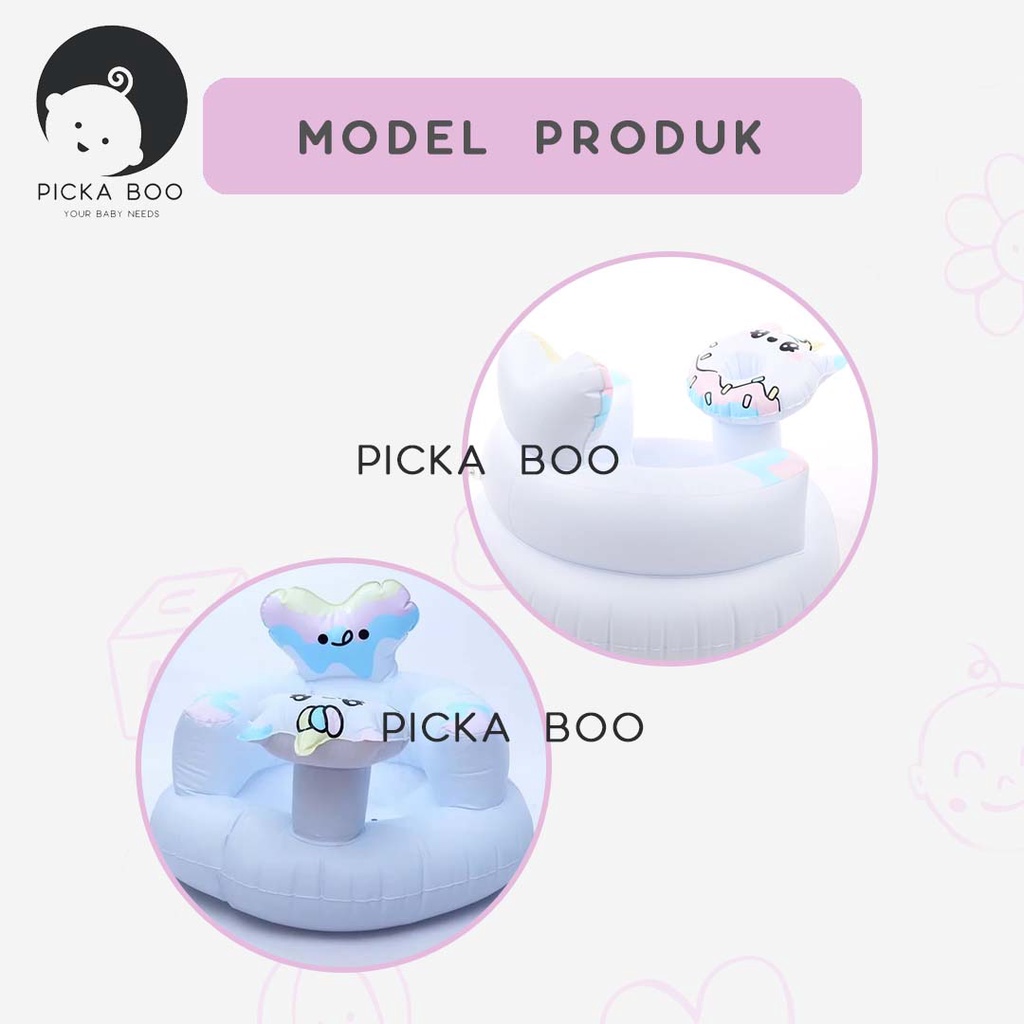 PICKA BOO Sofa Tiup Kursi Pompa Bayi Sofa Belajar Duduk Bahan PVC