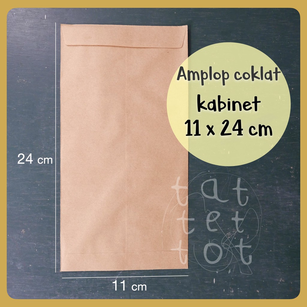 Amplop Coklat Kecil Sedang Besar Kabinet Super F4 A3 Non Lem Isi 50 Lembar
