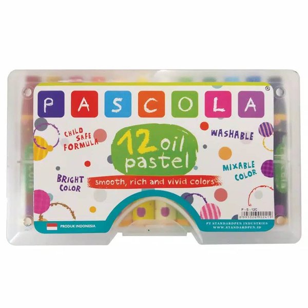 KRAYON / CRAYON / OIL PASTEL PASCOLA ISI 12 WARNA