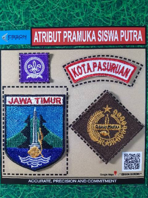 1 Set Atribut Bet Logo Emblem Bordir Sekolah Pramuka Se Jawa Timur Putra Putri Kota Kab Grosir Shopee Indonesia