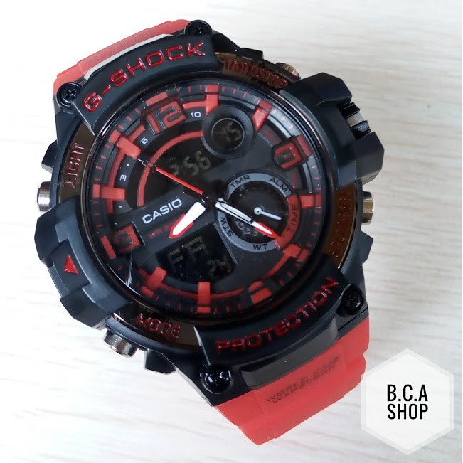 Jam Tangan Pria / Cowok G-Shock GShocK Gwg1100 Hitam strap Merah KW termurah