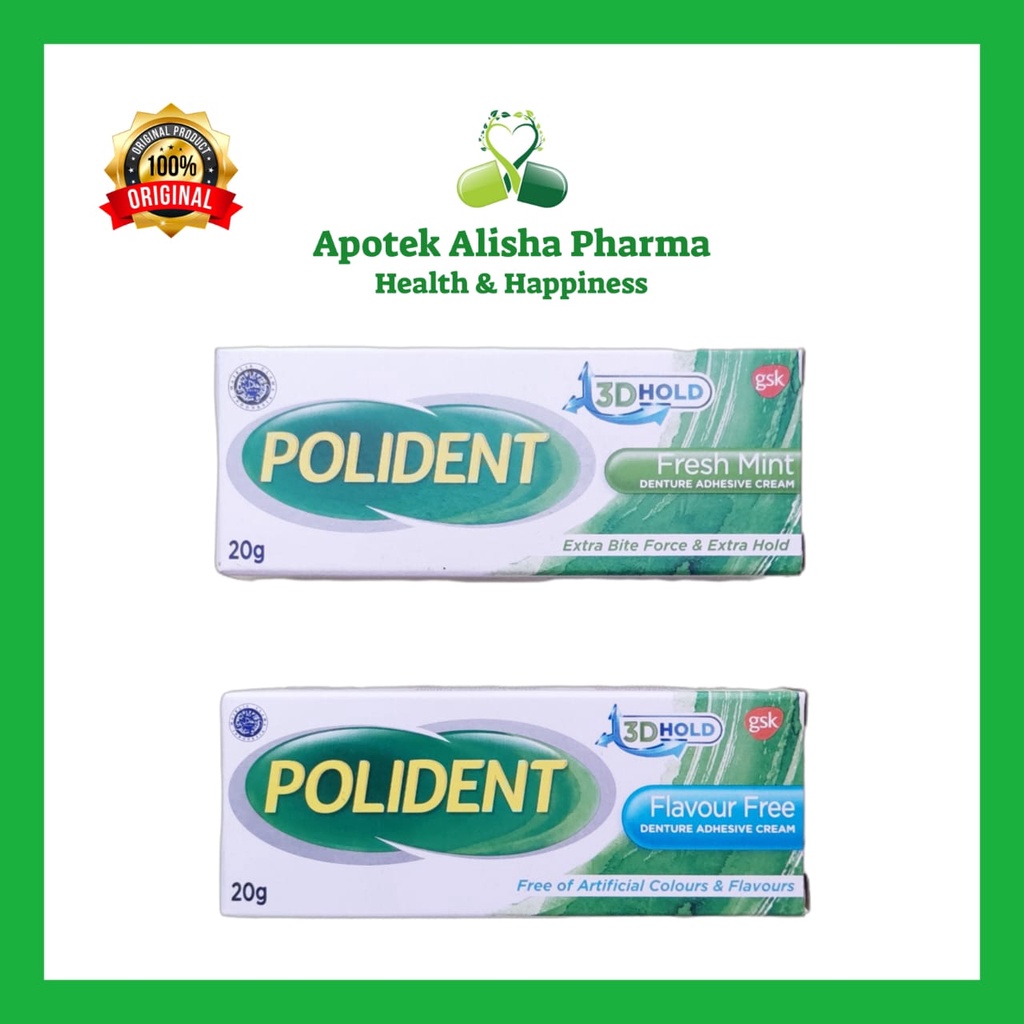 POLIDENT ADHESIVE/POLIDENT CLEANSER-Polident Lem/Perekat/Pembersih Gigi Palsu/Polident Freshmint/Flavour Free/