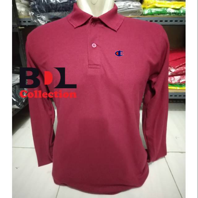 Kaos polo lengan panjang champion