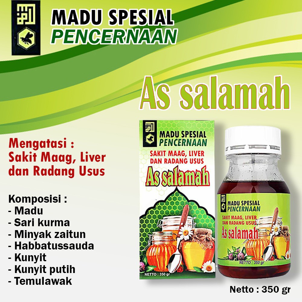 MADU ASSALAMAH PENCERNAAN SP OBAT MAAG  LIVER  RADANG dan USUS 350 g