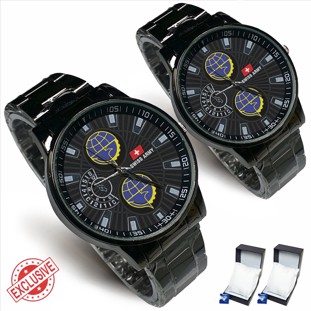 Jam Tangan Rantai Couple Logo DISHUB (Cool)