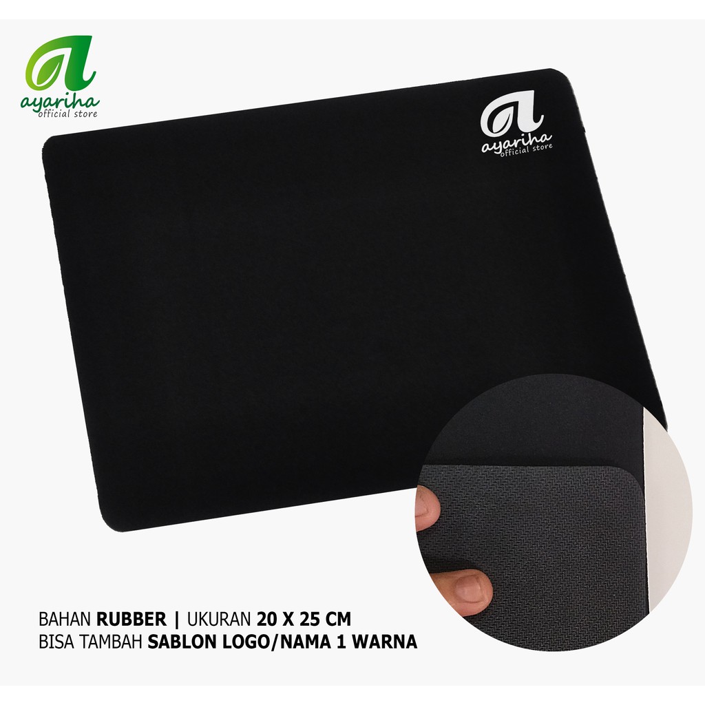 MOUSEPAD RUBBER + Costum Logo/Nama sesuai keinginan