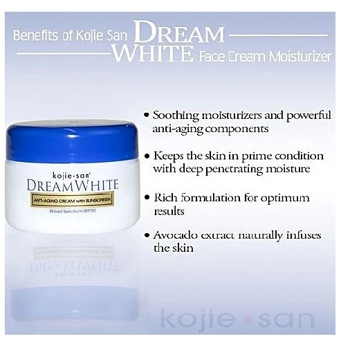 KOJIE SAN Dreamwhite Anti Aging Face Cream with Sunscreen SPF30 30gram