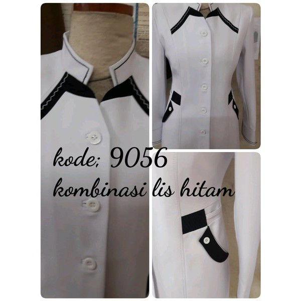 Blazer Putih Wanita, Seragam Putih Cewek, Seragam Jas Putih Atasan