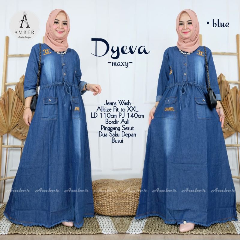 DYEVA DRESS JEANS WANITA LD 108CM