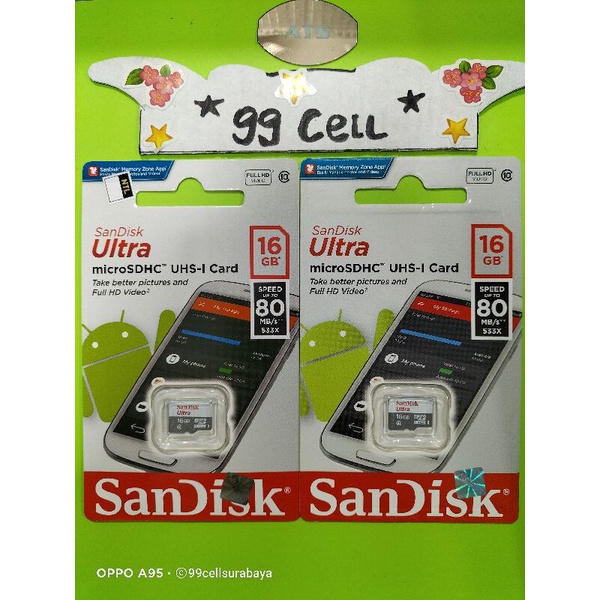 Memori 16Gb Sandisk memory card kartu memori Sandisk 16 GB original