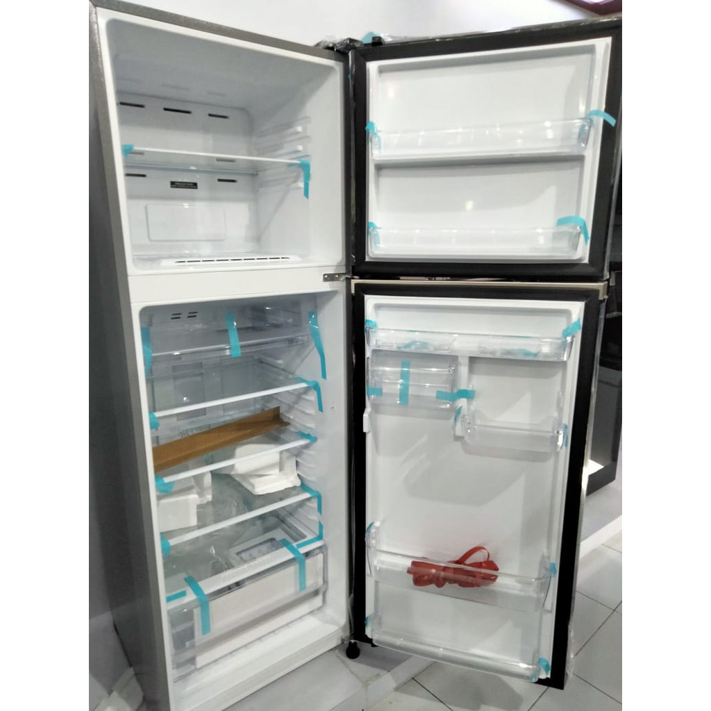 Kulkas Big Liter 2 pintu Polytron PRM 491 B INVENTER Glass Door Garansi Resmi Magelang