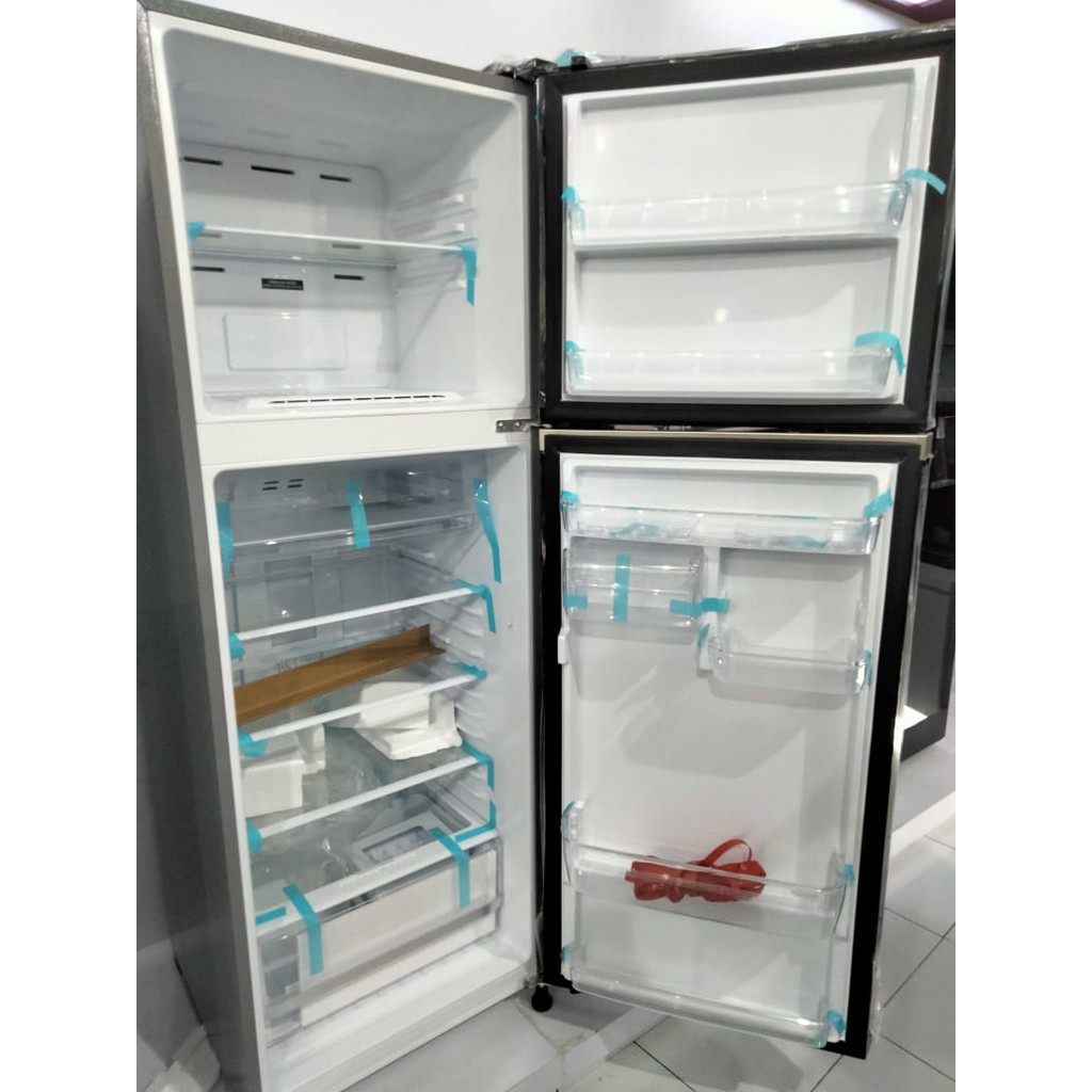 Kulkas Big Liter 2 pintu Polytron PRM 491 B INVENTER Glass Door Garansi Resmi Magelang