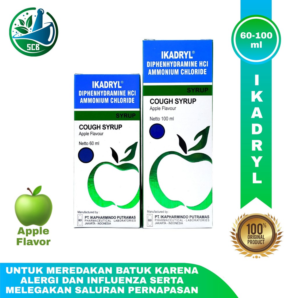 Ikadryl Obat Batuk (Rasa Apel) / Sirup Obat Batuk