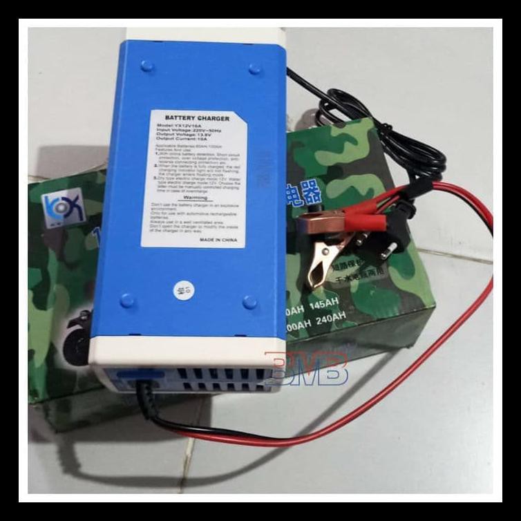Kh Cas Aki 10A 12V Charger Mobil Untuk 50Ah - 105Ah Gratis Ongkir