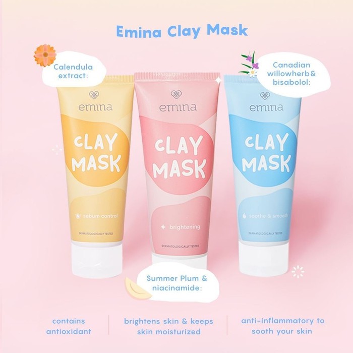 ❤️Glamouroseshop❤️ Emina Clay Mask Series 60ml