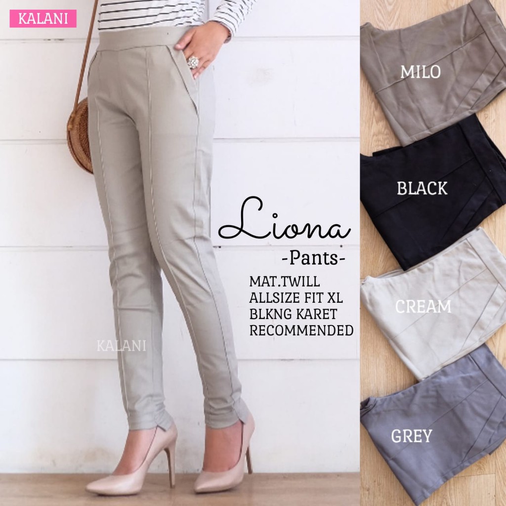 CELANA KERJA!!LIONA PANTS MAT.TWILL NYAMAN DIPAKAI (GD)