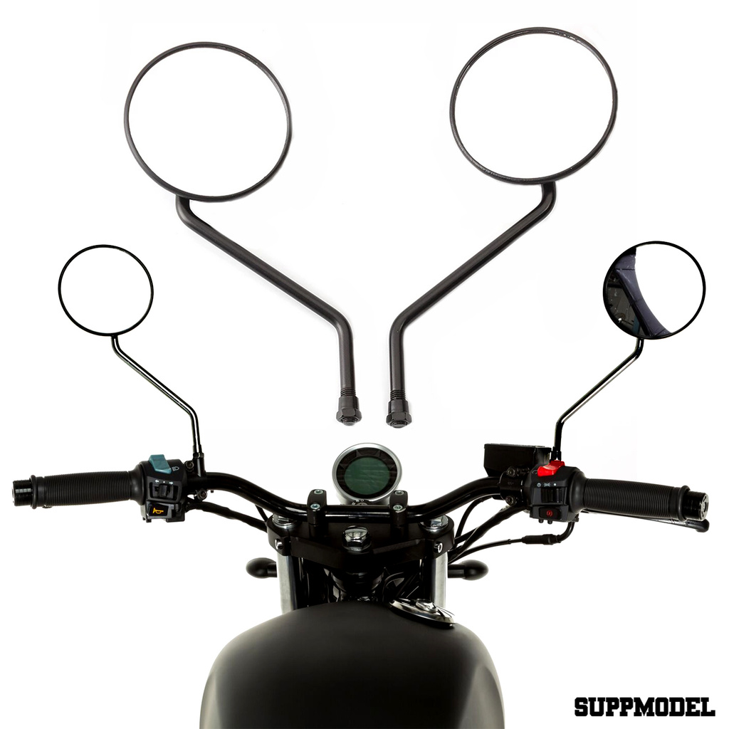 1 Pasang Kaca Spion Cembung Bentuk Bulat Untuk Honda Xr80 Xr230 Tlr200 Xr125 Ct110 Cg125 Xl250 Xl400