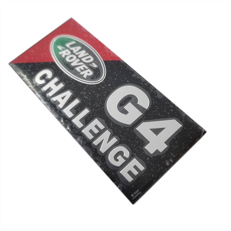 1pc Stiker Emblem Logo CHALENGE G4 Bahan Aluminum Untuk Bagasi Belakang Mobil LAND ROVER