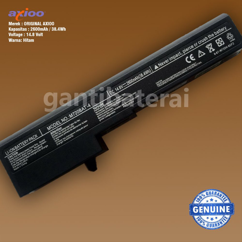 Langsung Order Original Baterai AXIOO MLC M720 M725 ZYREX ADVAN M720BAT-4 M720SBAT-4 Flash Sale